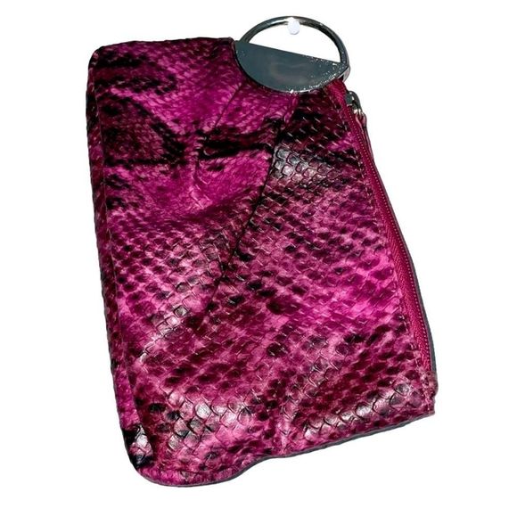 LULU Vegan Python Contemporary Clutch - Picture 7 of 11